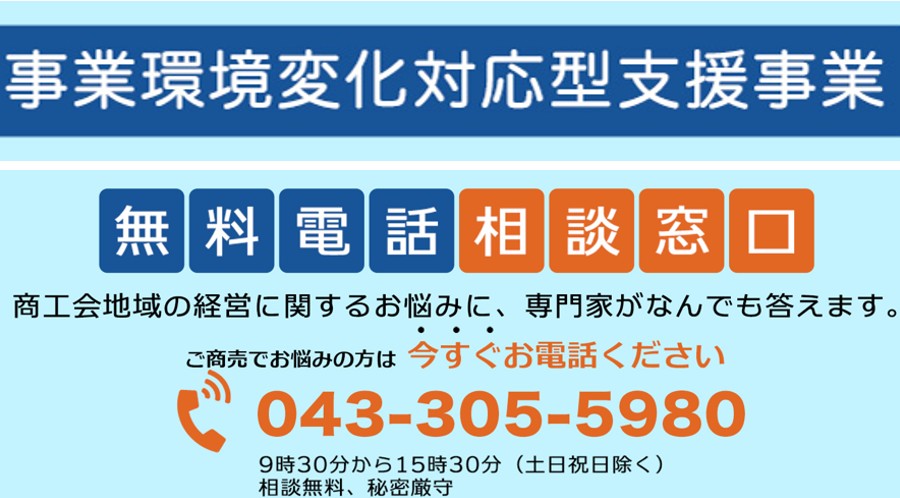 令和3年度事業環境変化対応型支援事業　無料電話相談窓口